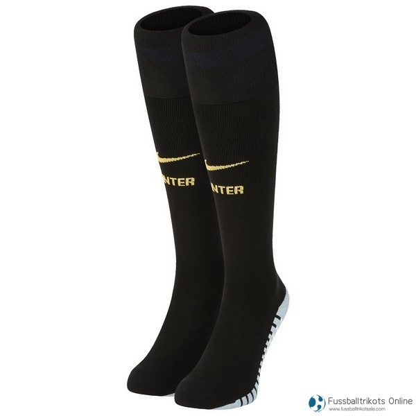 Inter Milan Socken Heim 2018-19 Schwarz Fussballtrikots Günstig